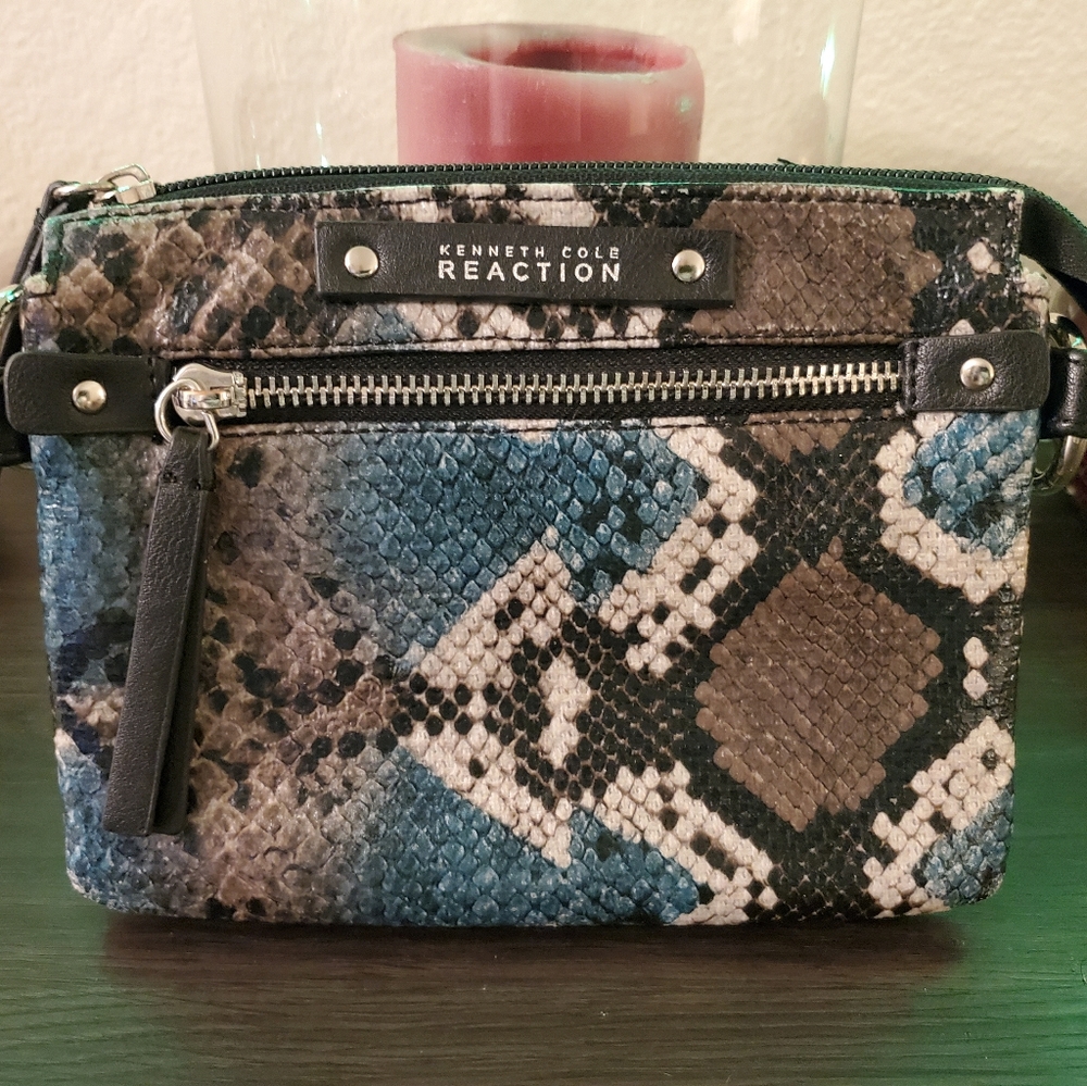 Kenneth Cole Reaction Faux Snakeskin Clutch